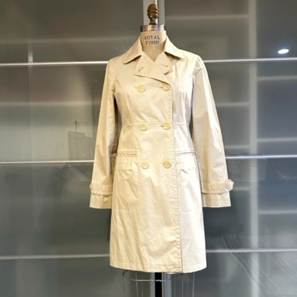 Vince Trench / Rain Coat,  Size 4 , Off White